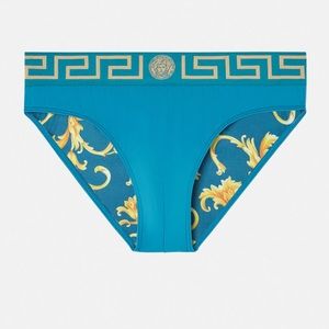 Versace Swim Briefs in Teal Blue